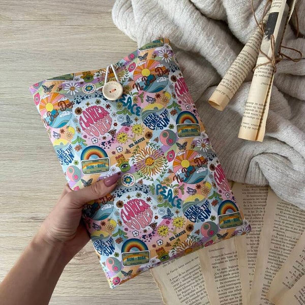 Funda literaria hippie love