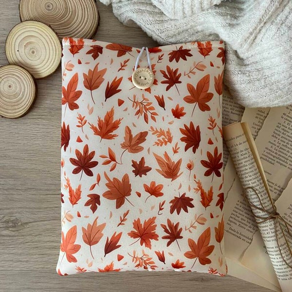 Funda literaria leaves