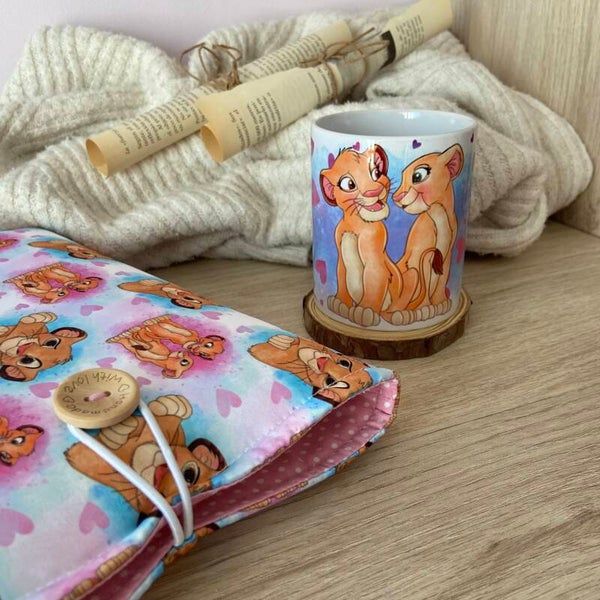 Pack funda + taza Simba y Nala