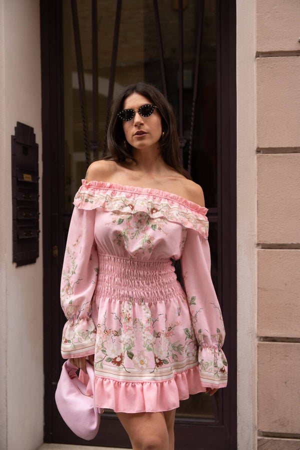 ABITO FIORI ROSA