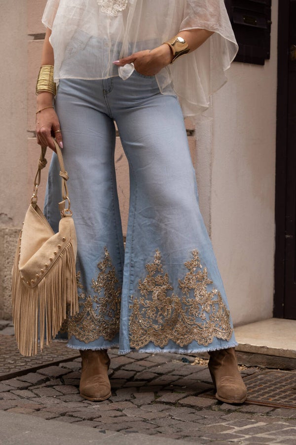 JEANS GOLD LACE