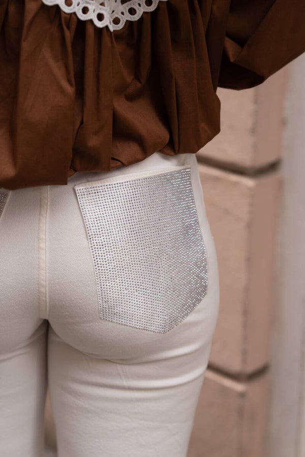 JEANS TASCA STRASS