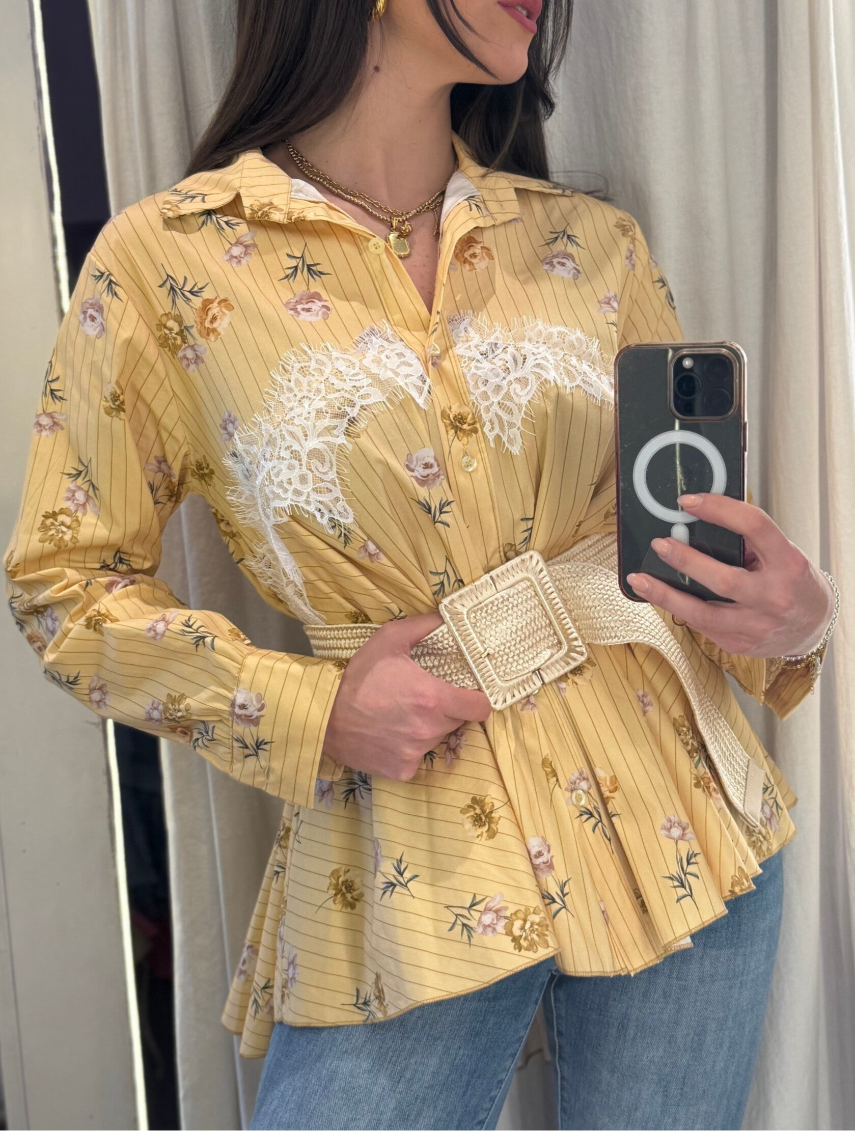 Camicia Golden Bloom