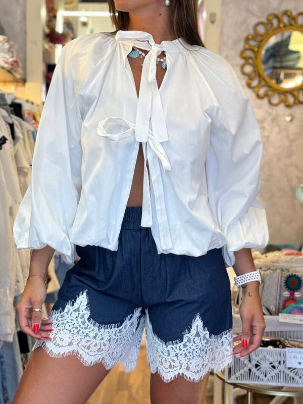 CAMICIA FIOCCO BIANCA