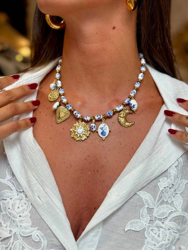 COLLANA CERAMICA BLU