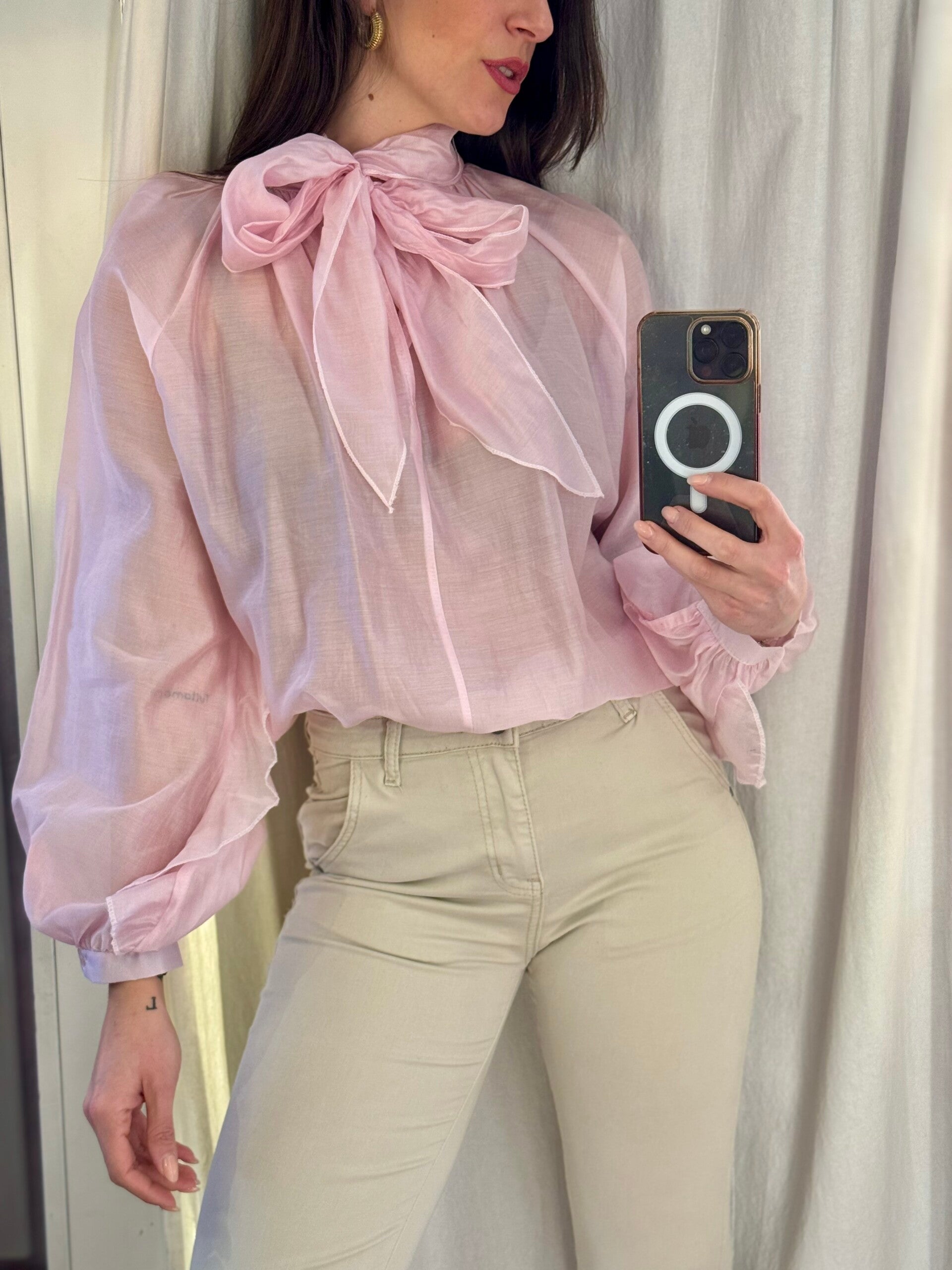 Camicia Rose Élégance