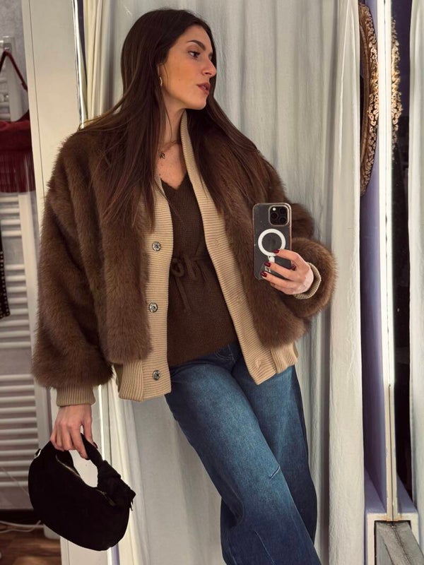 Bomber in ecopelliccia