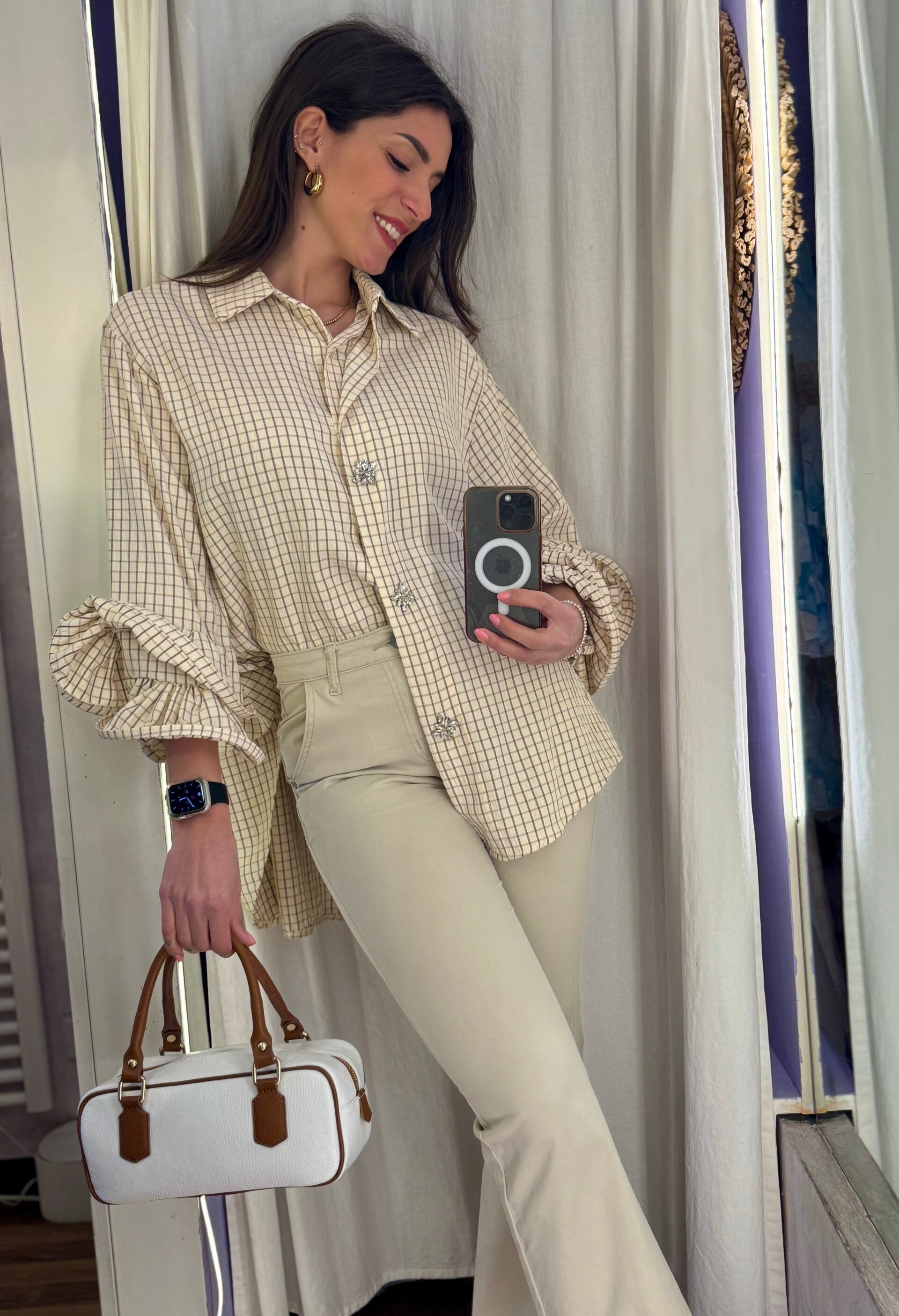 Camicia Beige Lumière