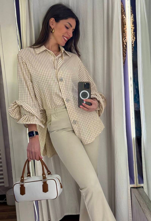 Camicia Beige Lumière