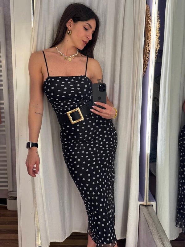 Abito Pois Elegance Nero