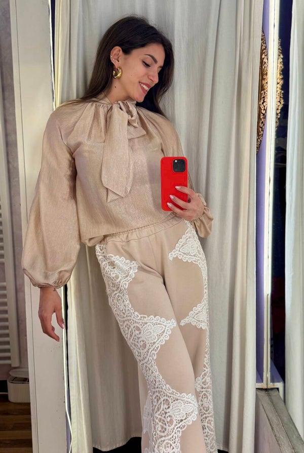 Camicia Fiocco Champagne