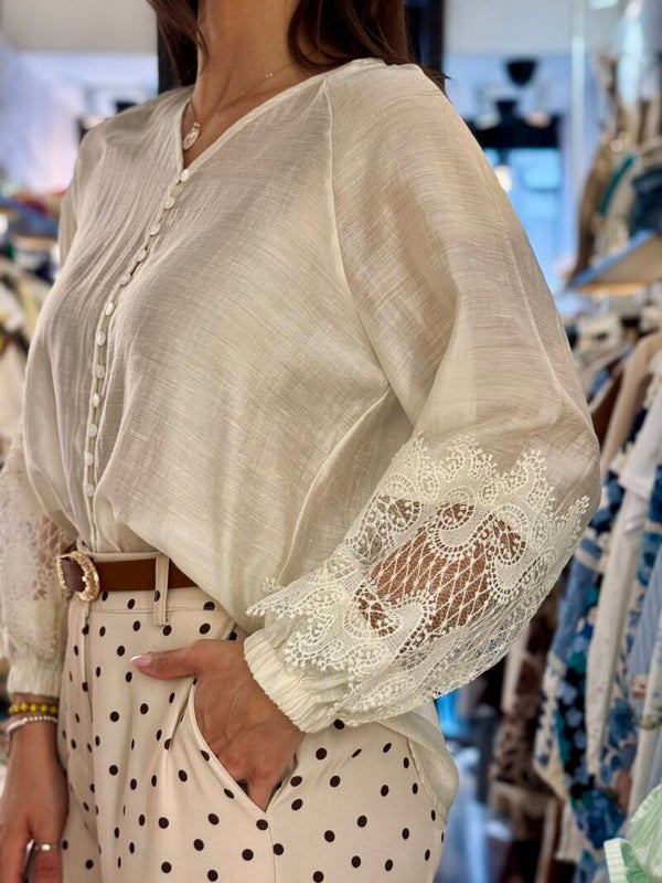 BLUSA PIZZO PANNA