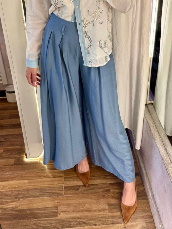 PANTALONE AMPIO AZZURRO