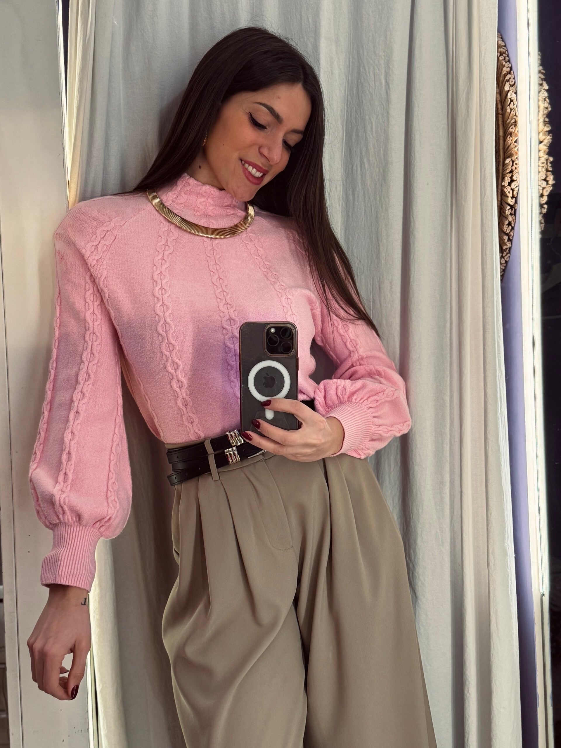 Dolcevita con trecce -20%