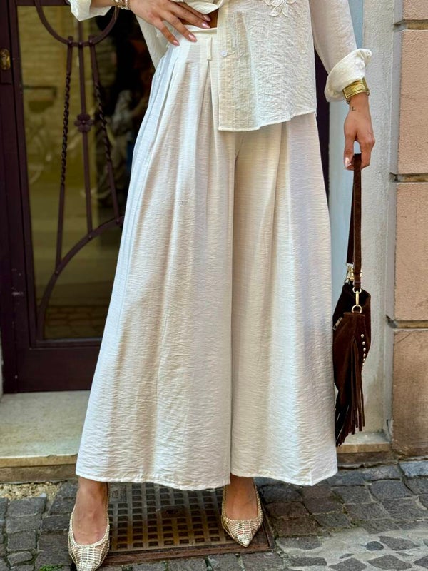 PANTALONE PALAZZO BIANCO