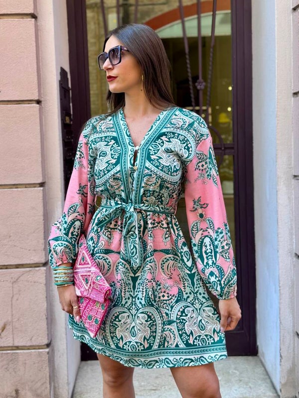 ABITO CORTO PAISLEY