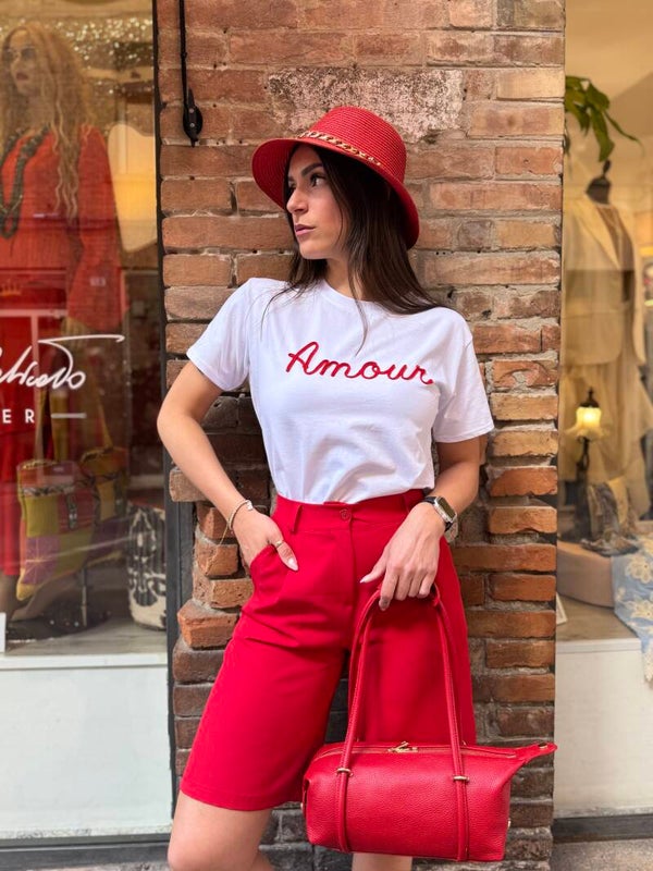 BERMUDA SARTORIALE ROSSO