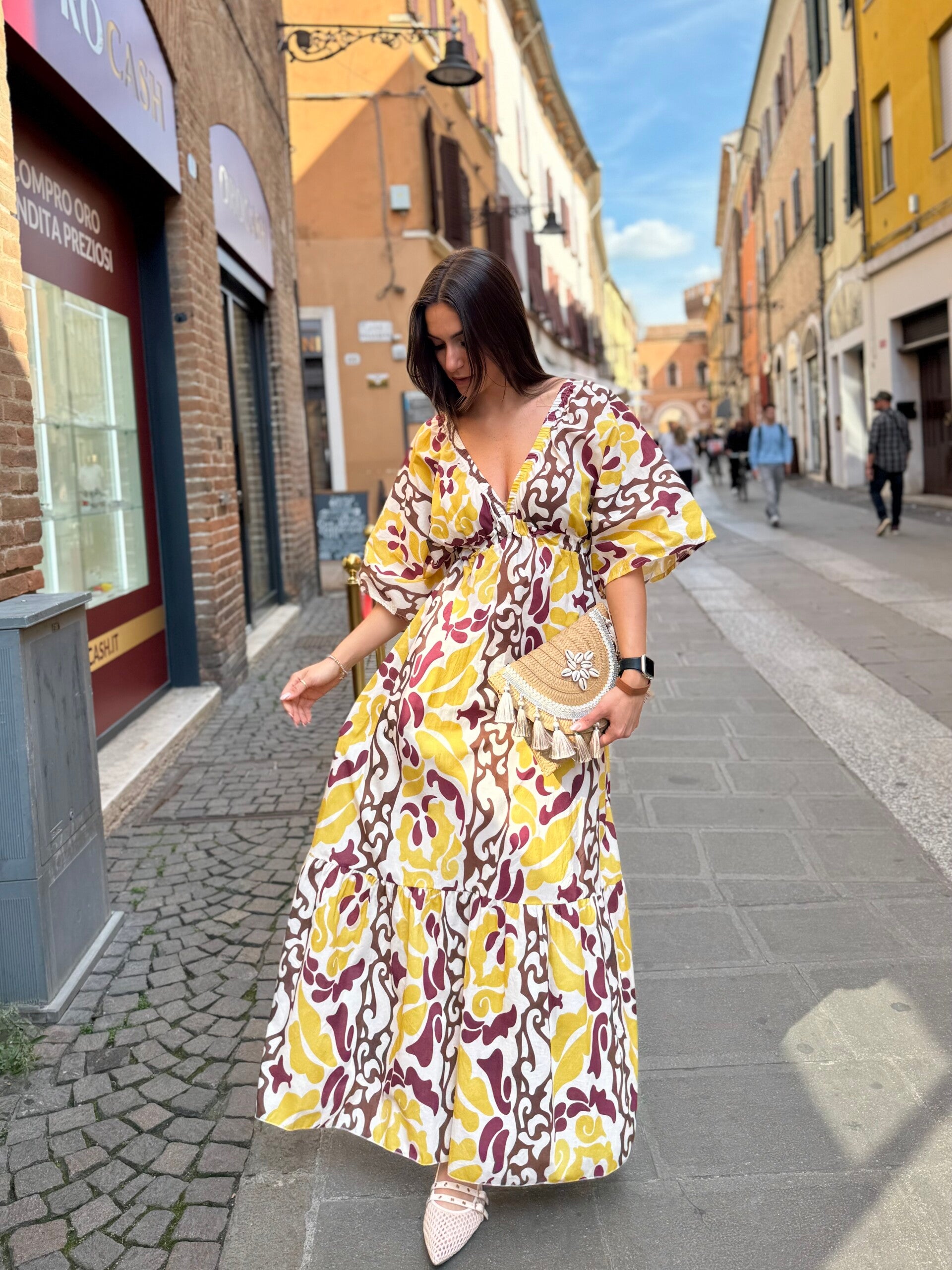 ABITO MIDI STAMPA PAISLEY