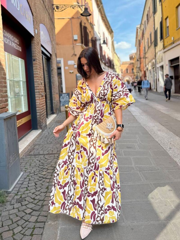 ABITO MIDI STAMPA PAISLEY