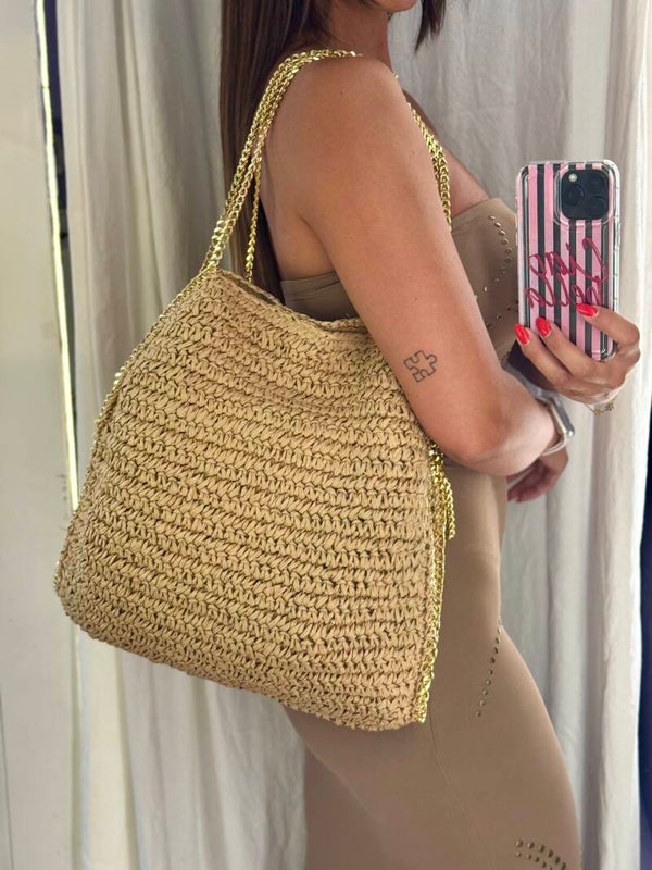 BORSA RAFIA NATURALE