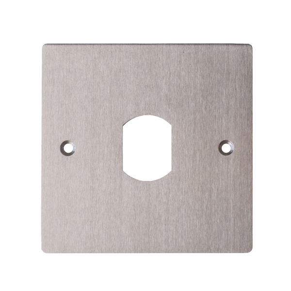 PL80PP Plaque inox 80 x 80. Pour T25. Avec 2 vis M3 x 19 et un outil.