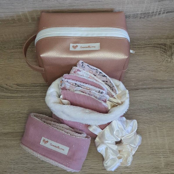 Coffret lingette lavable & trousse de toilette