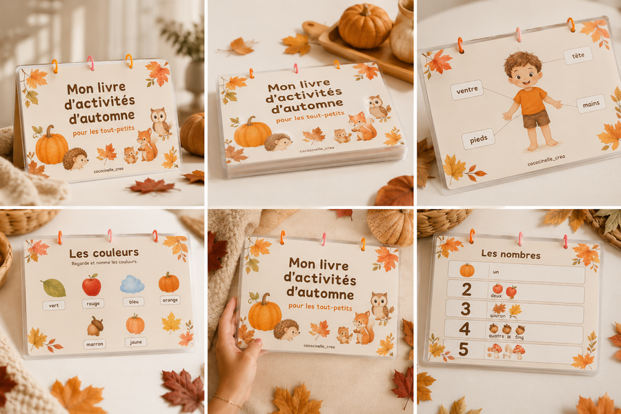 Livre d’activités d’automne fabriqué et prêt à utiliser