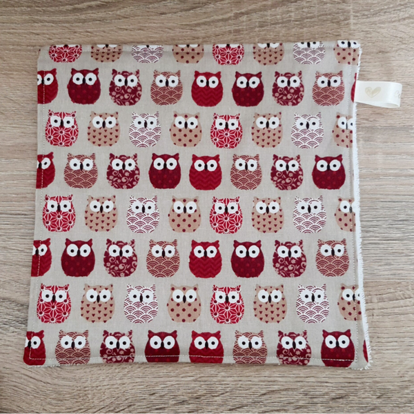 Serviette de visage "hiboux "
