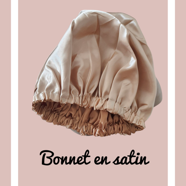 Bonnet en satin avec "élastique" (ajustable et réglable) ☆ Adapté aux enfants ☆