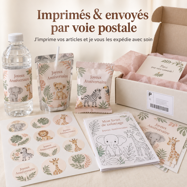 Imprimés et envoyés par voie postale