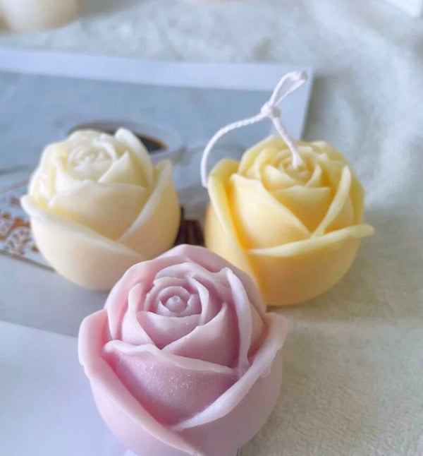 Bougie rose  "Bonne fête maman"