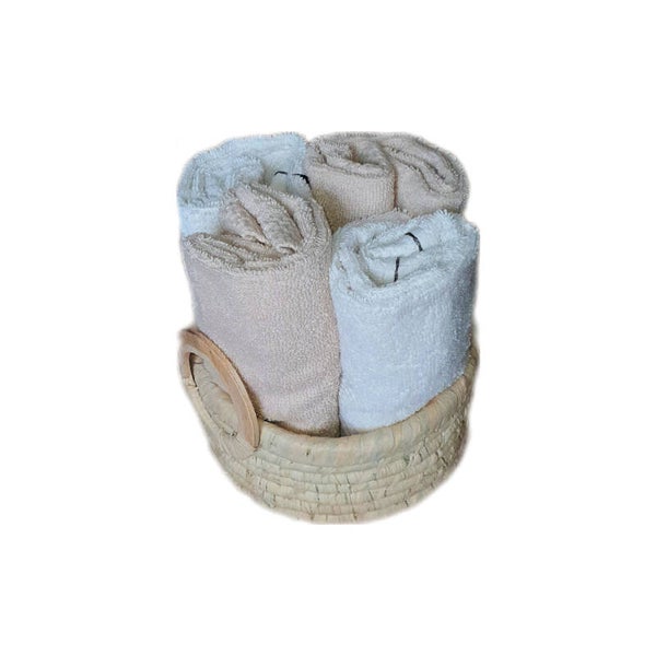 Coffret serviettes invités et panière