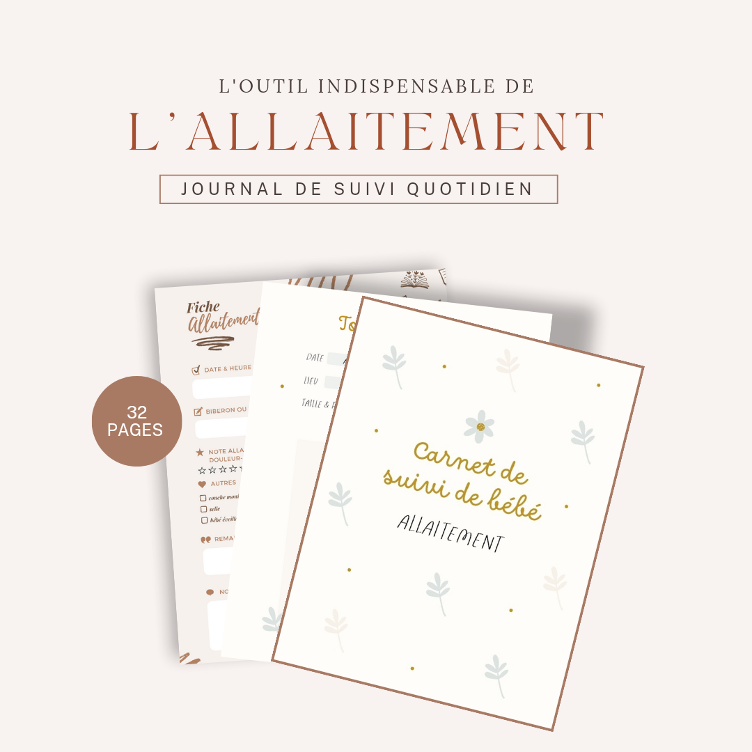 Carnet de suivi quotidien de l'allaitement