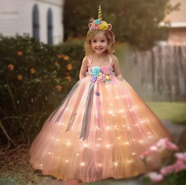 Robe lumineuse Princesse licorne