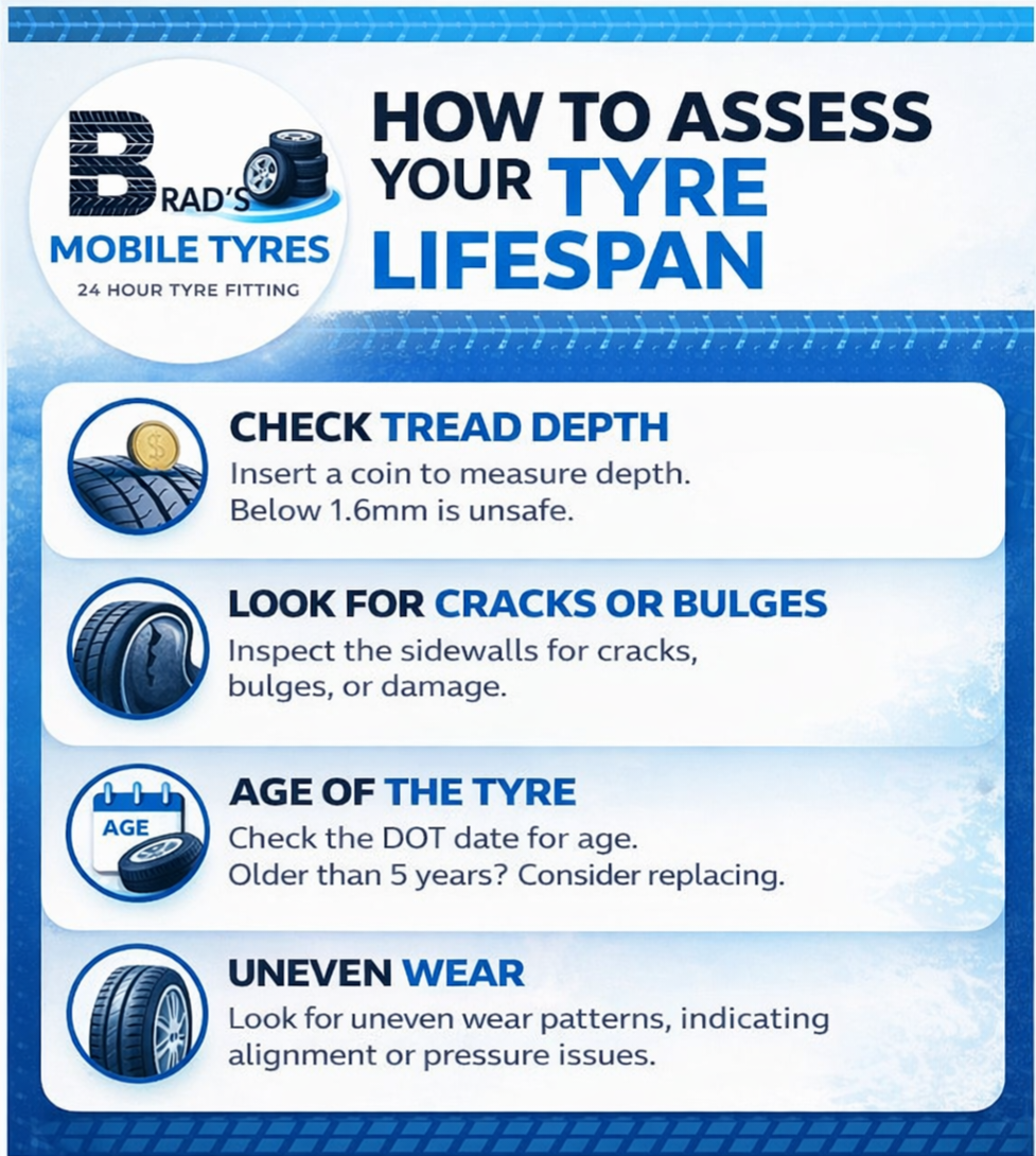 Tyre lifespan check guide by brads mobile tyres
