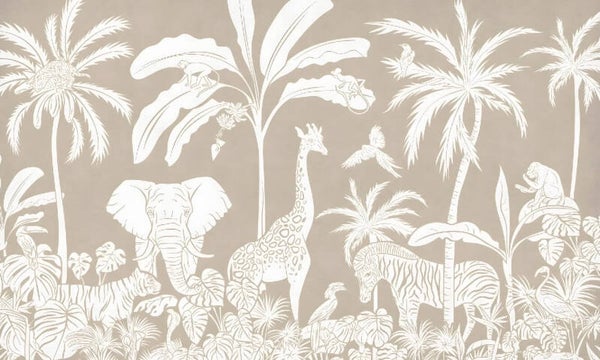 Safari Jungle Wall Mural Wallpaper / per SQM