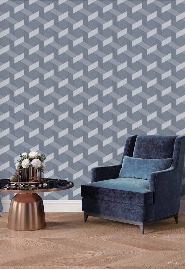 Royal 3D Illusion Geometric Wallpaper/per SQM