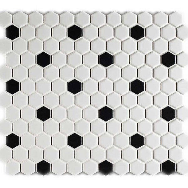 Aquacolor Vintage White mat hexagon 0.23x0.26 mm