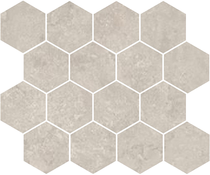 Capri York hexagon grey