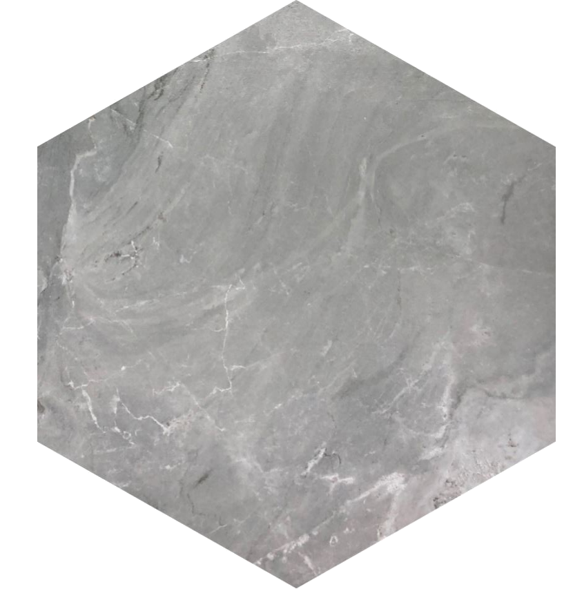 Sphinx Marbles hexagon grey