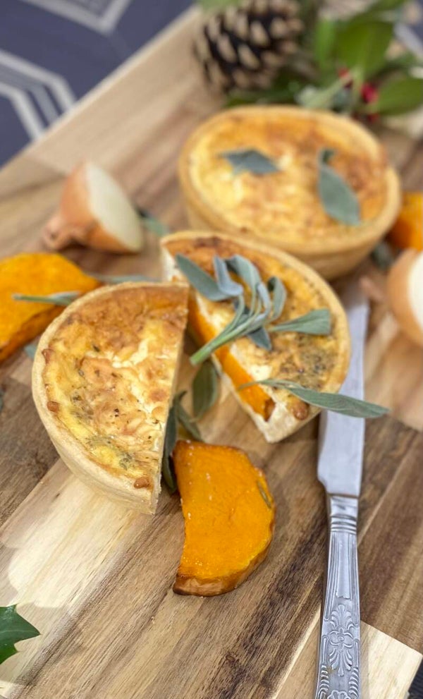 Butternut Squash & Gruyere Tarts (V)