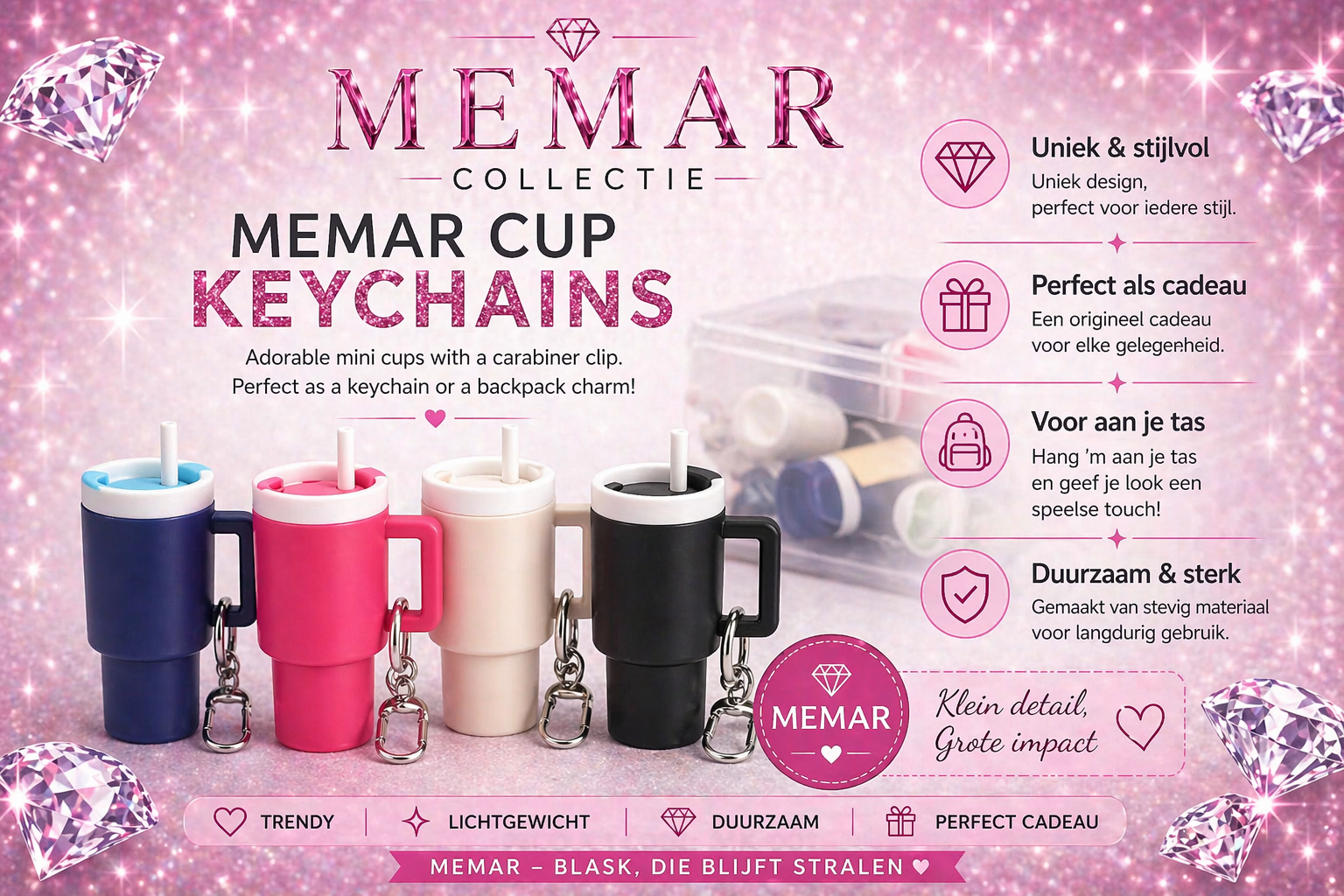 MEMAR CUP KEYCHAINS