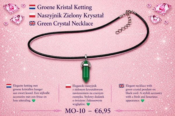 Groene Kristal Ketting