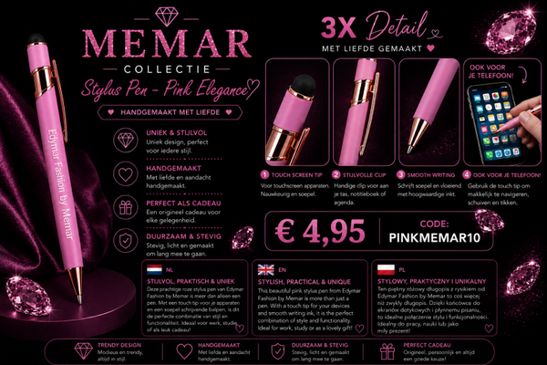 Edymar Fashion by Memar – Stylus Pen Pink 💗🖊️📱