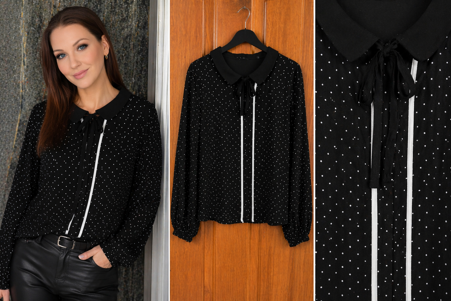 Blouse Midnight Dots XL