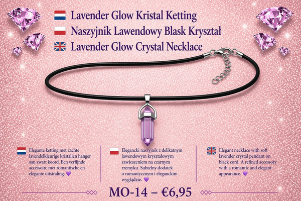 Lavender Glow Kristal Ketting