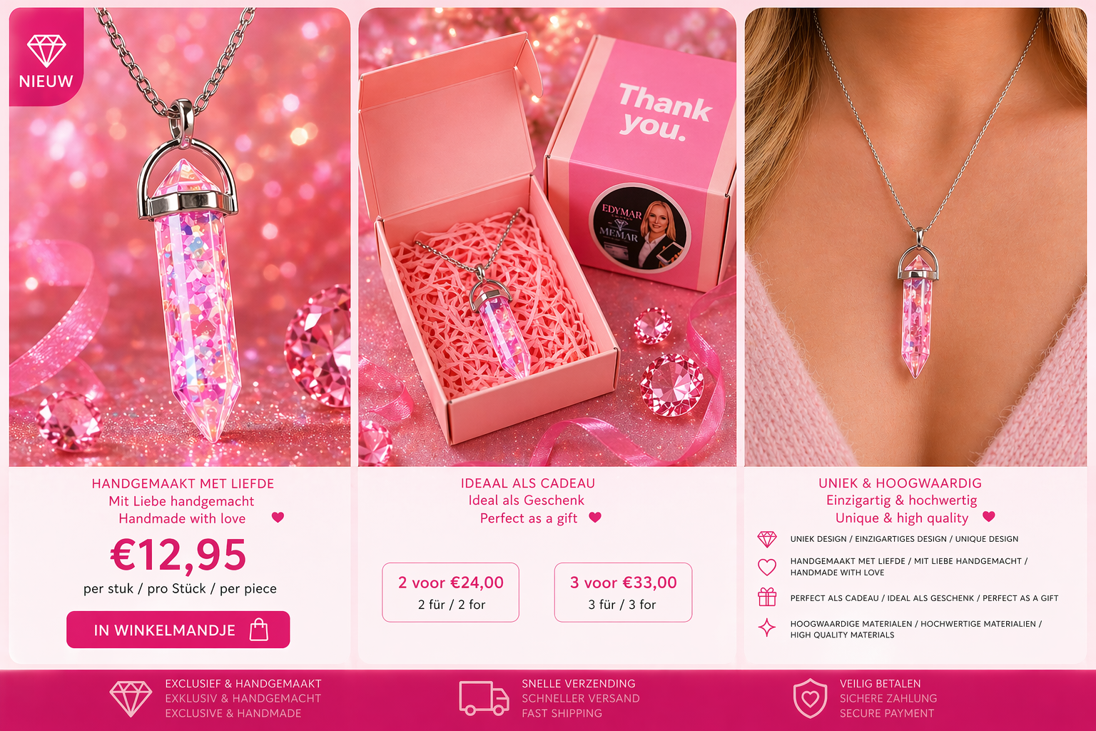 MEMAR GIFT BOX -Ketting DIAMOND 💎🩷