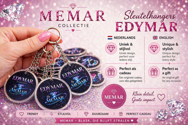 EDYMAR sleutelhanger in roze stijl