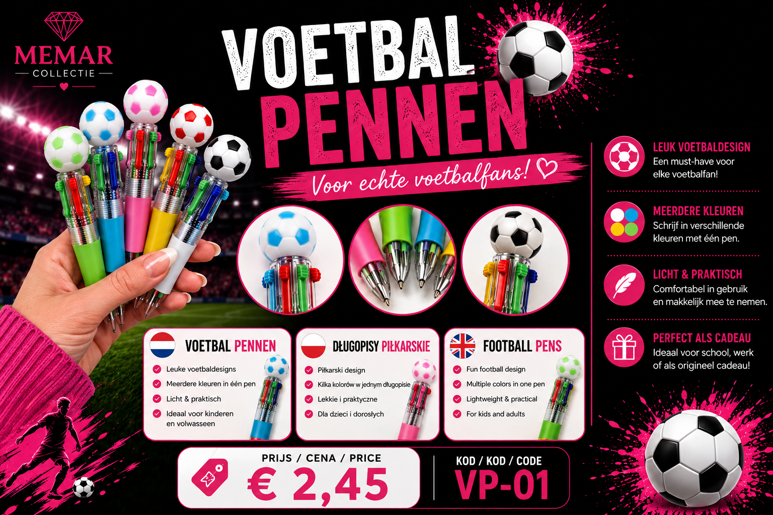 ⚽ Voetbal Pennen
