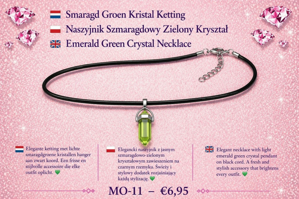 Smaragd Groen Kristal Ketting